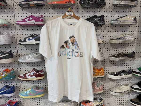 NEW Kith x adidas Messi Football Graphic Tee - White Size M