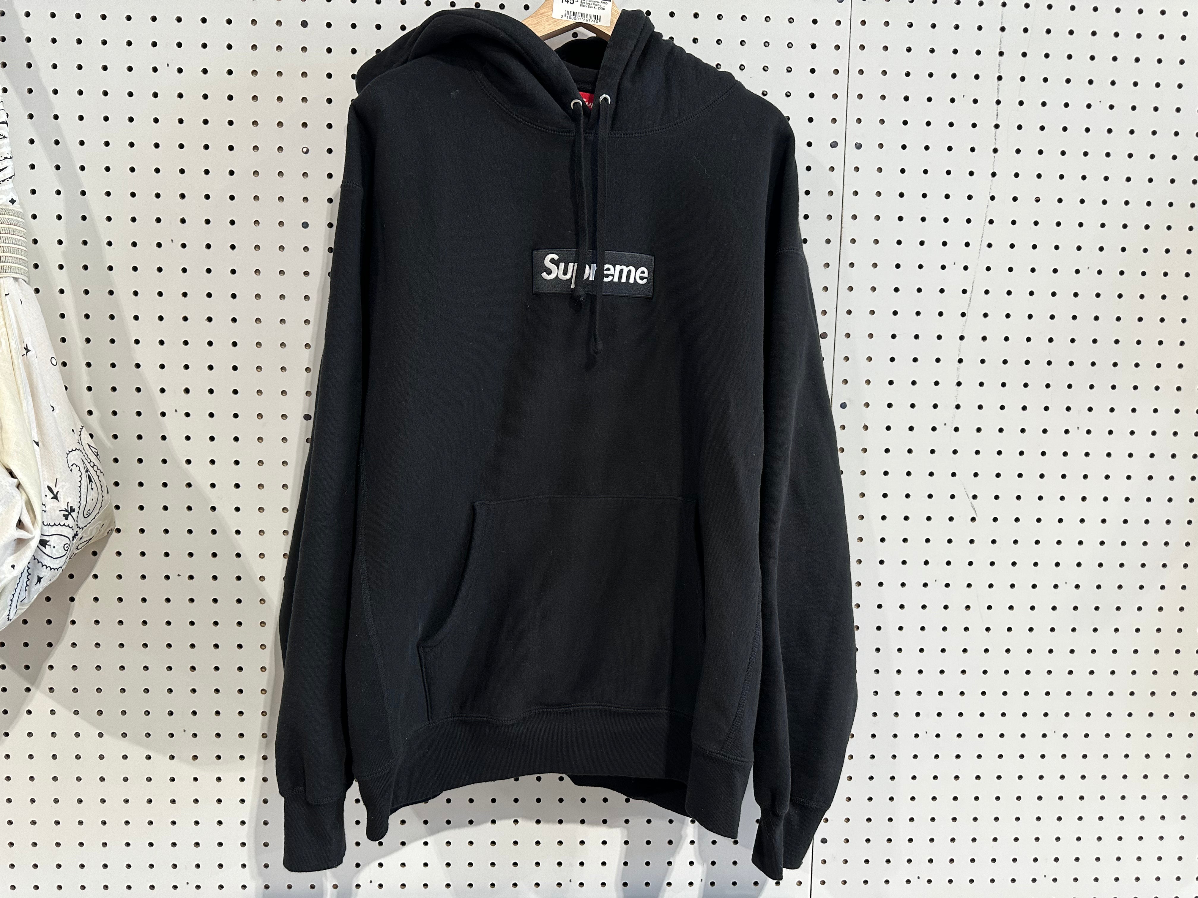 USED Supreme FW25 Box Logo Hoodie - Black Size XL