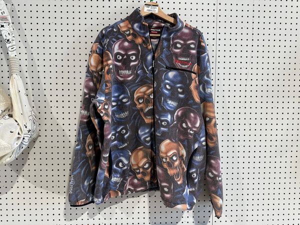 USED Supreme x Marmot Skull Fleece Jacket - Multicolor Size XL