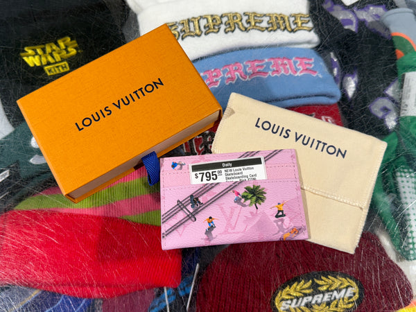 NEW Louis Vuitton Skateboard Skateboarding Card Case - Pink