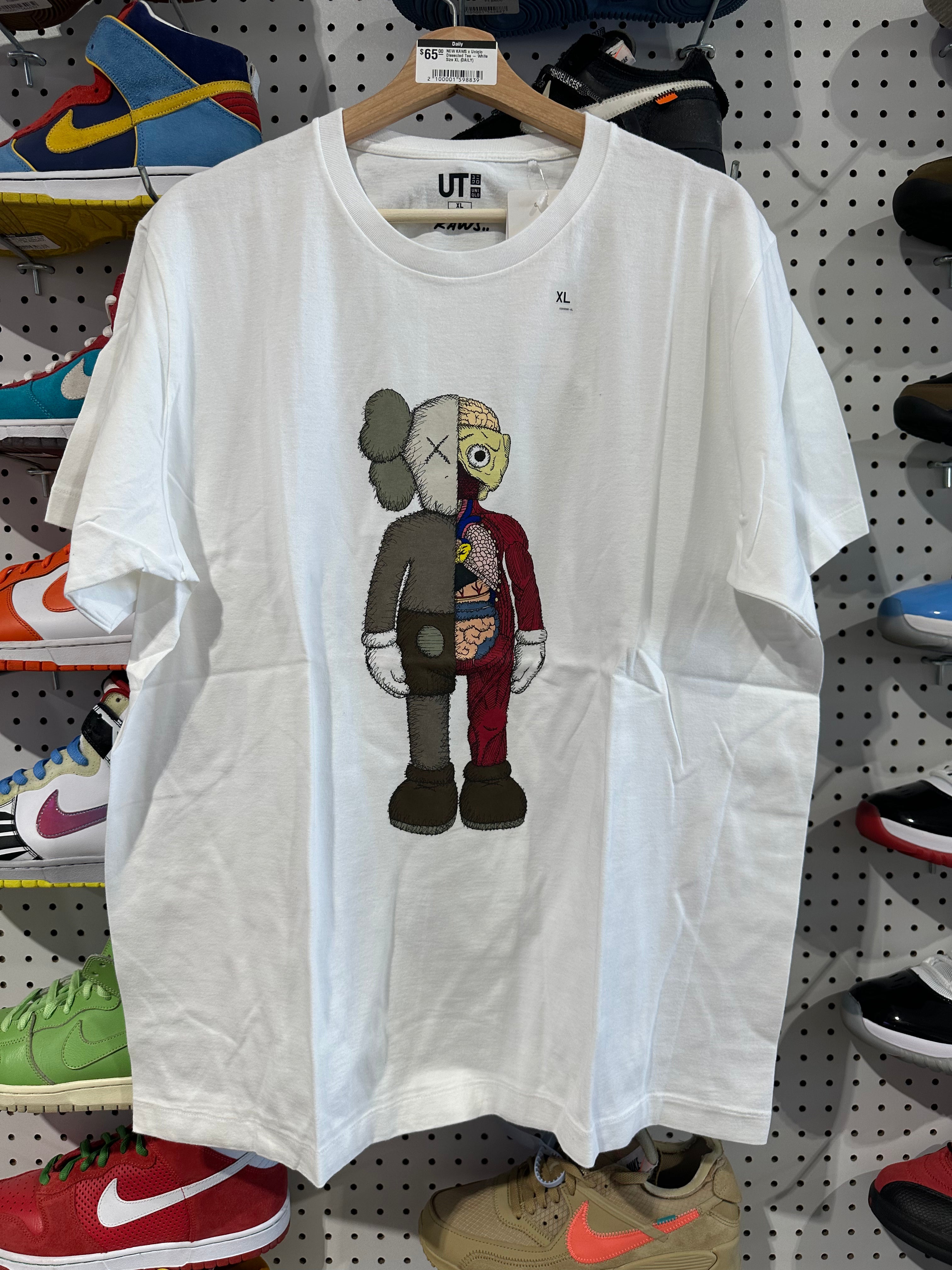 NEW KAWS x Uniqlo Dissected Tee - White Size XL