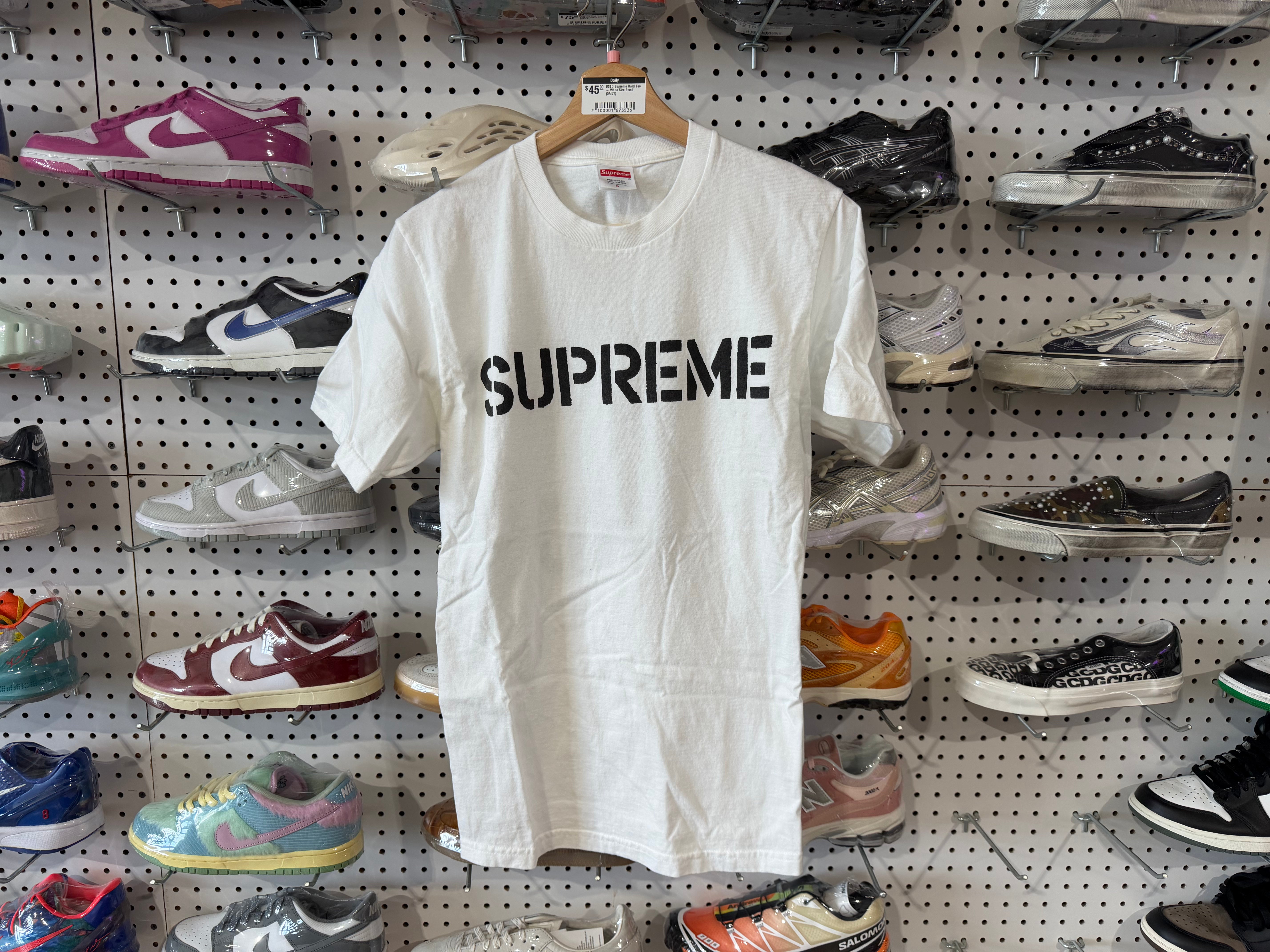 USED Supreme Hard Tee - White Size Smal
