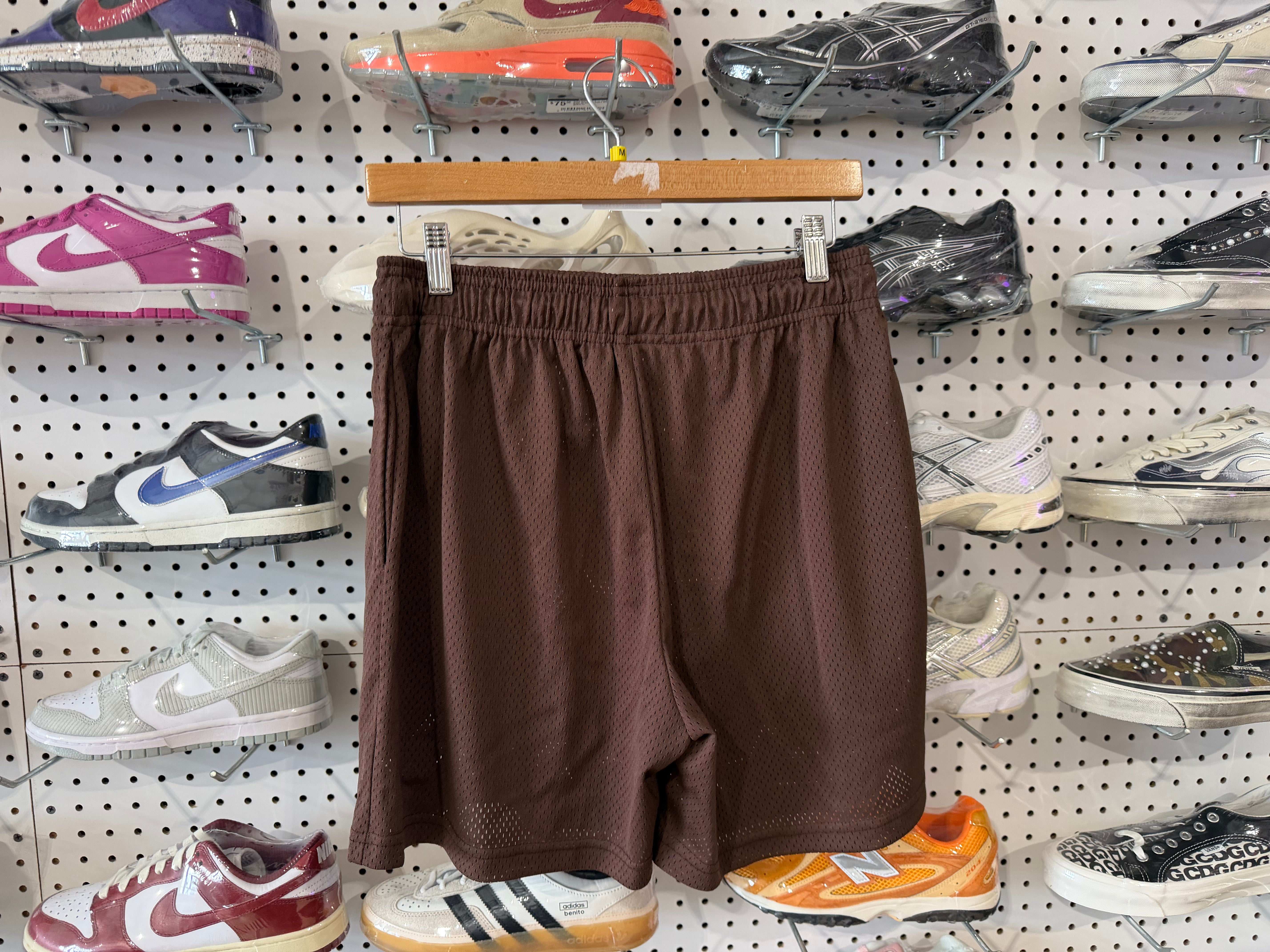 USED Eric Emanuel Mesh Shorts - Brown Size Medium