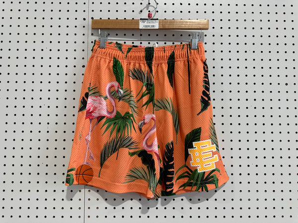 USED Eric Emanuel EE Flamingo Shorts - Orange Size Medium