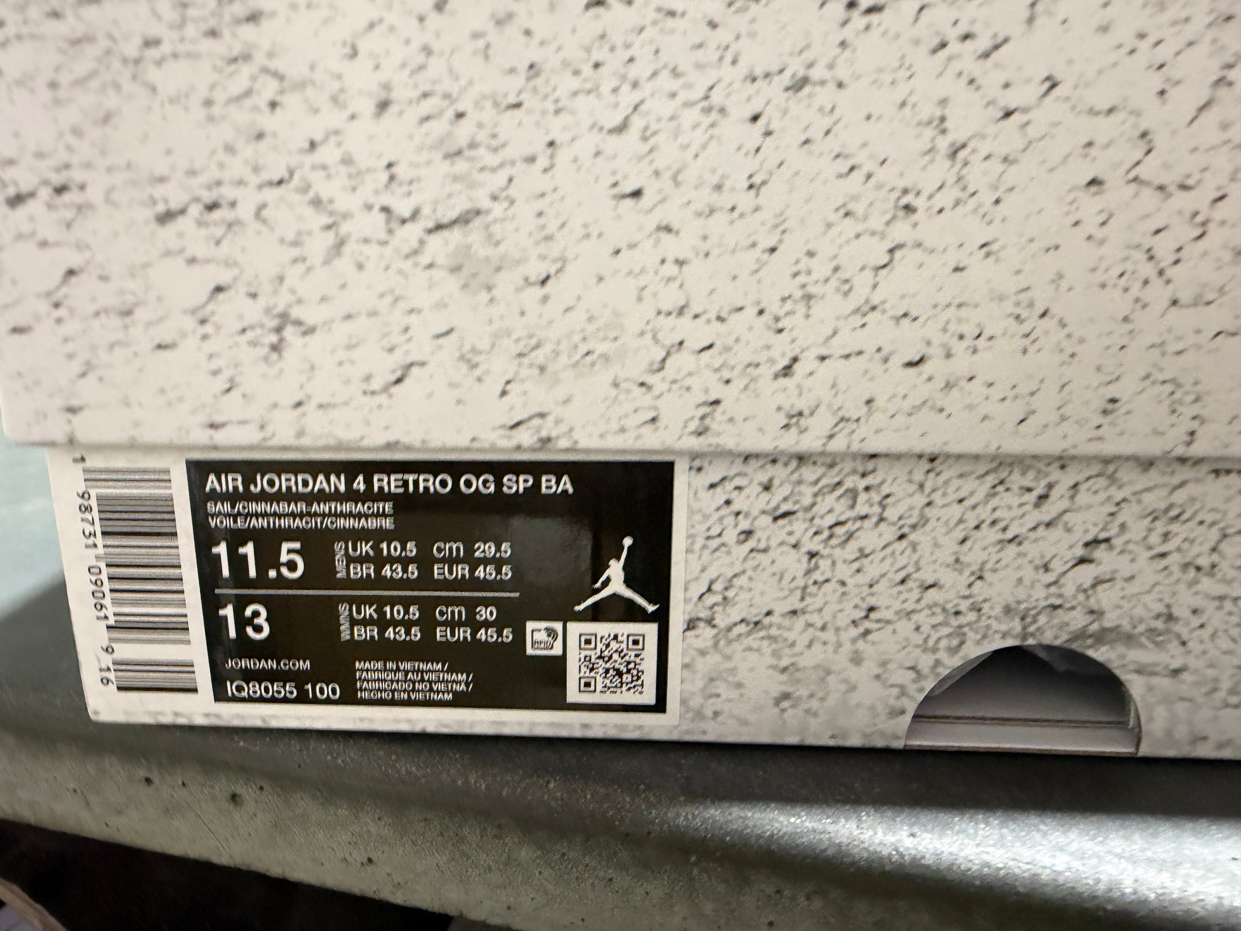 Air Jordan 4 Retro OG - Nigel Sylvester Brick After Brick Size 11.5
