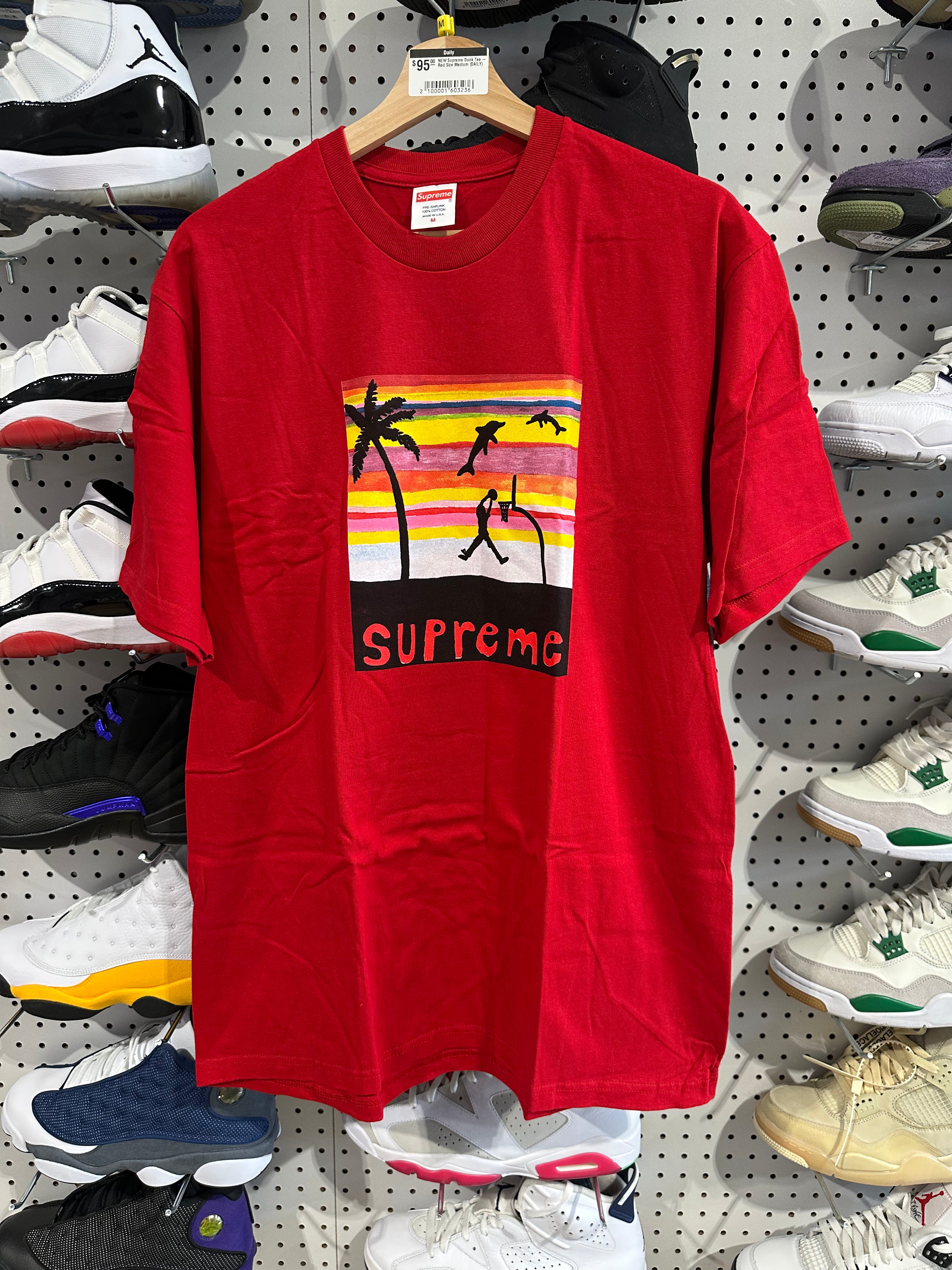 NEW Supreme Dunk Tee - Red Size Medium