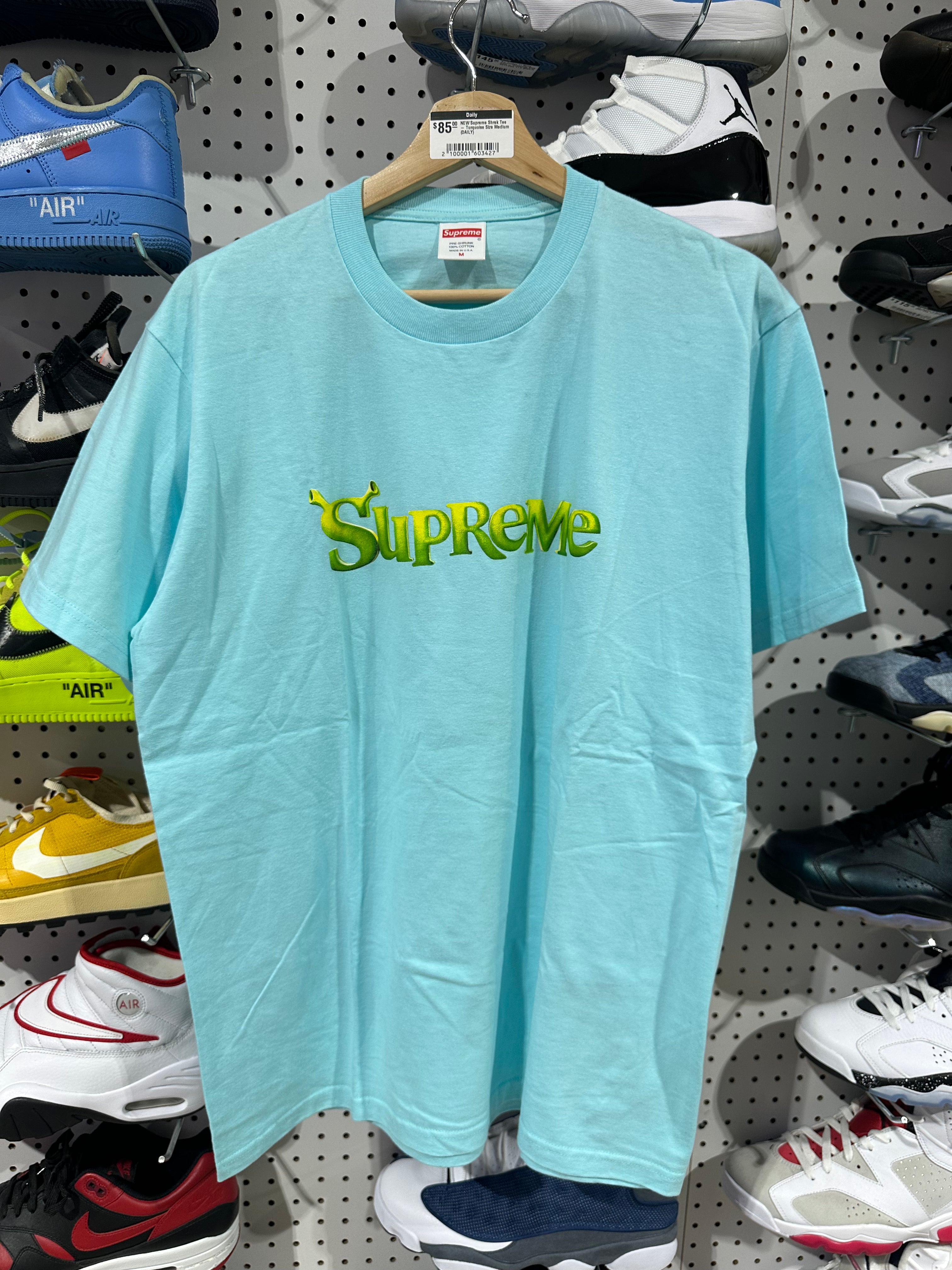 NEW Supreme Shrek Tee - Turquoise Size Medium