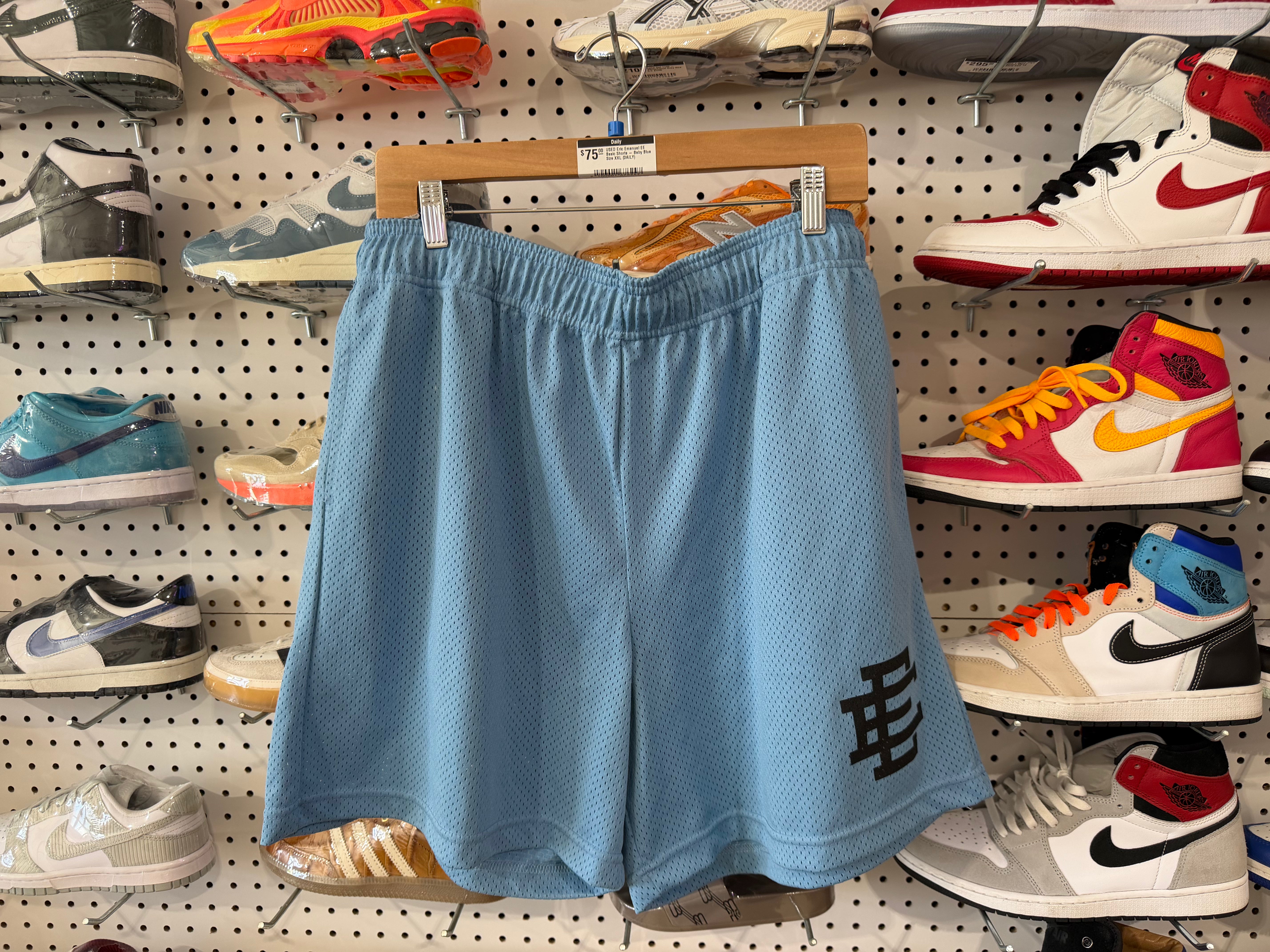 USED Eric Emanuel EE Basic Shorts - Baby Blue Size XXL
