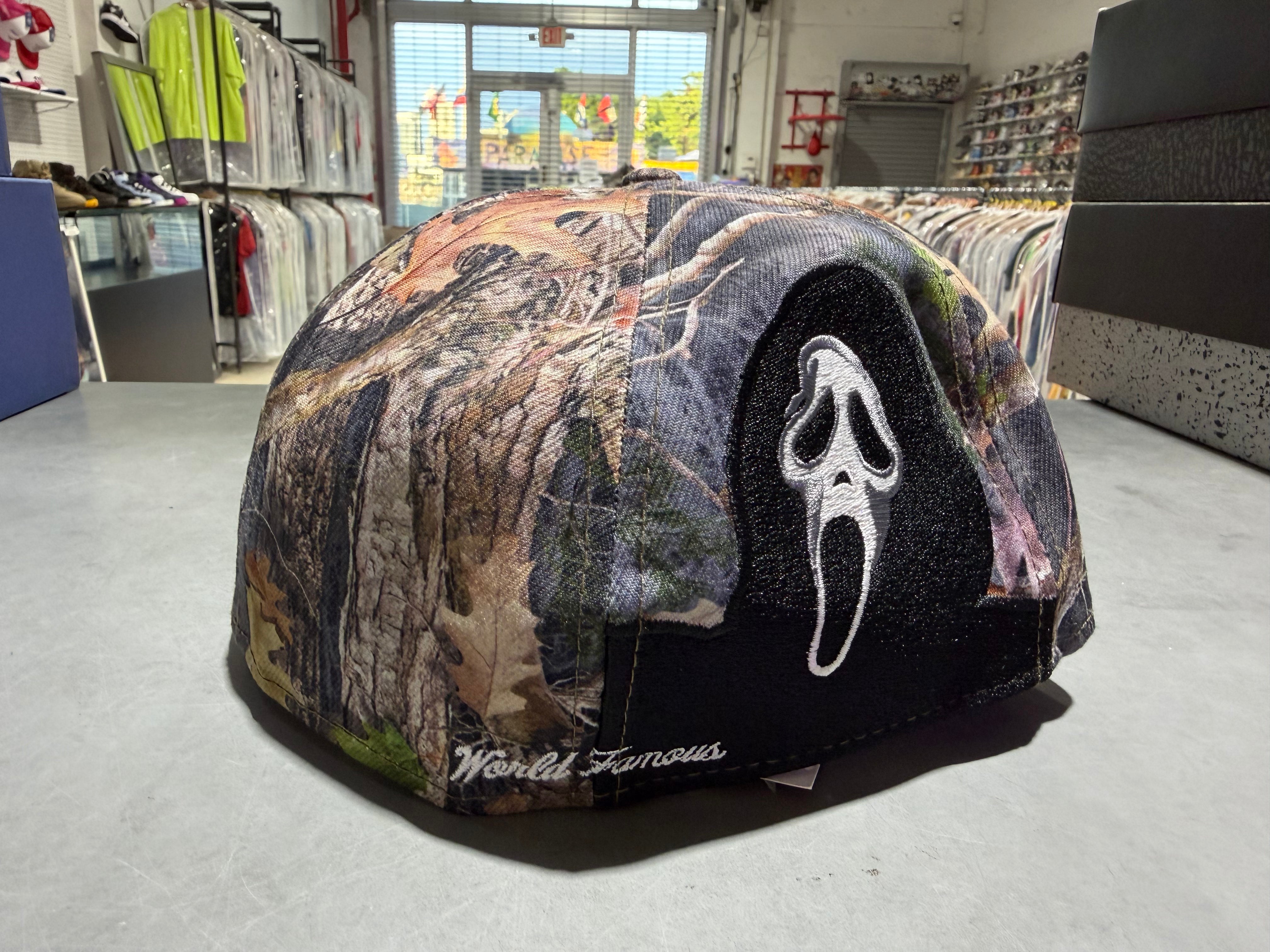 NEW Supreme Ghostface Box Logo New Era 59Fifty Cap - Camo Size 7 3/8