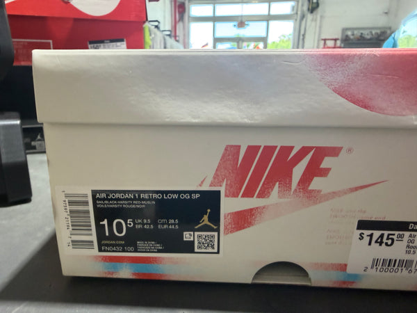 Air Jordan 1 Retro Low OG - Trophy Room Rookie Card Away Size 10.5