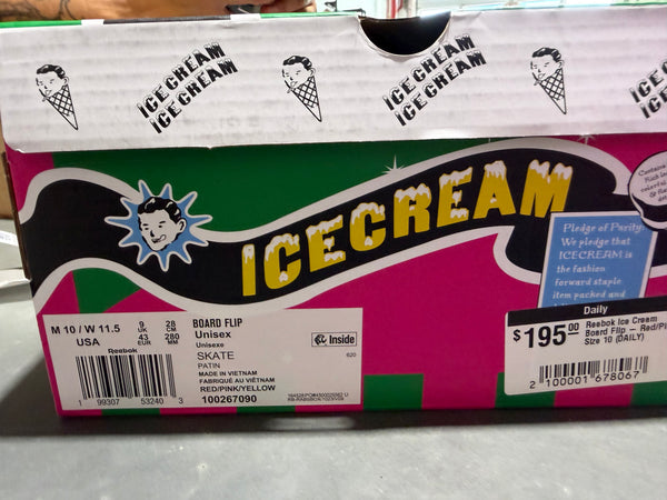 Reebok Ice Cream Board Flip - Red/Pink Size 10
