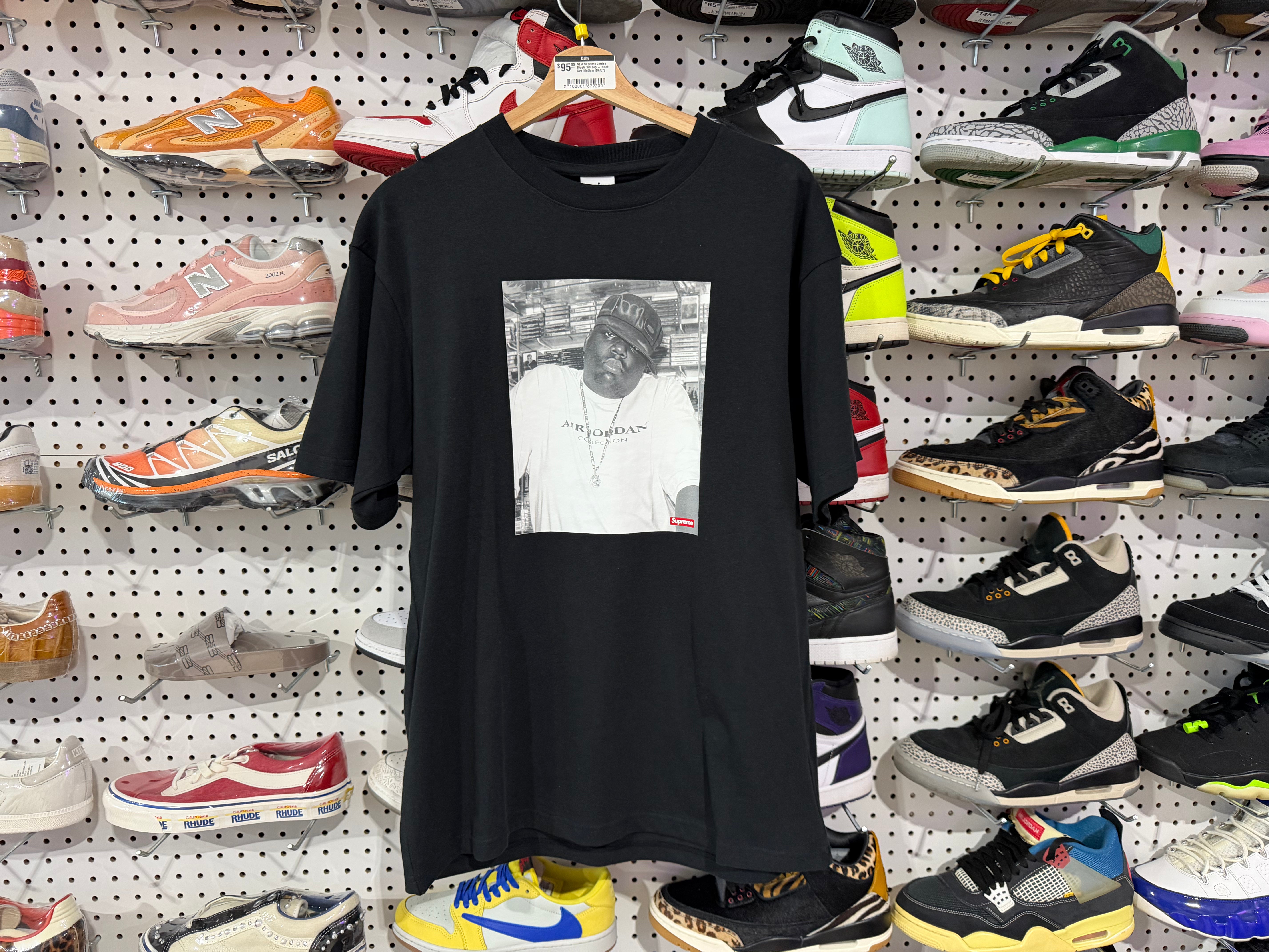 NEW Supreme Jordan Biggie S/S Top - Black Size Medium