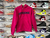 USED Supreme Collegiate Applique Zip Up Hooded Sweatshirt - Fuchsia Size Small