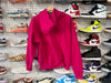 USED Supreme Collegiate Applique Zip Up Hooded Sweatshirt - Fuchsia Size Small