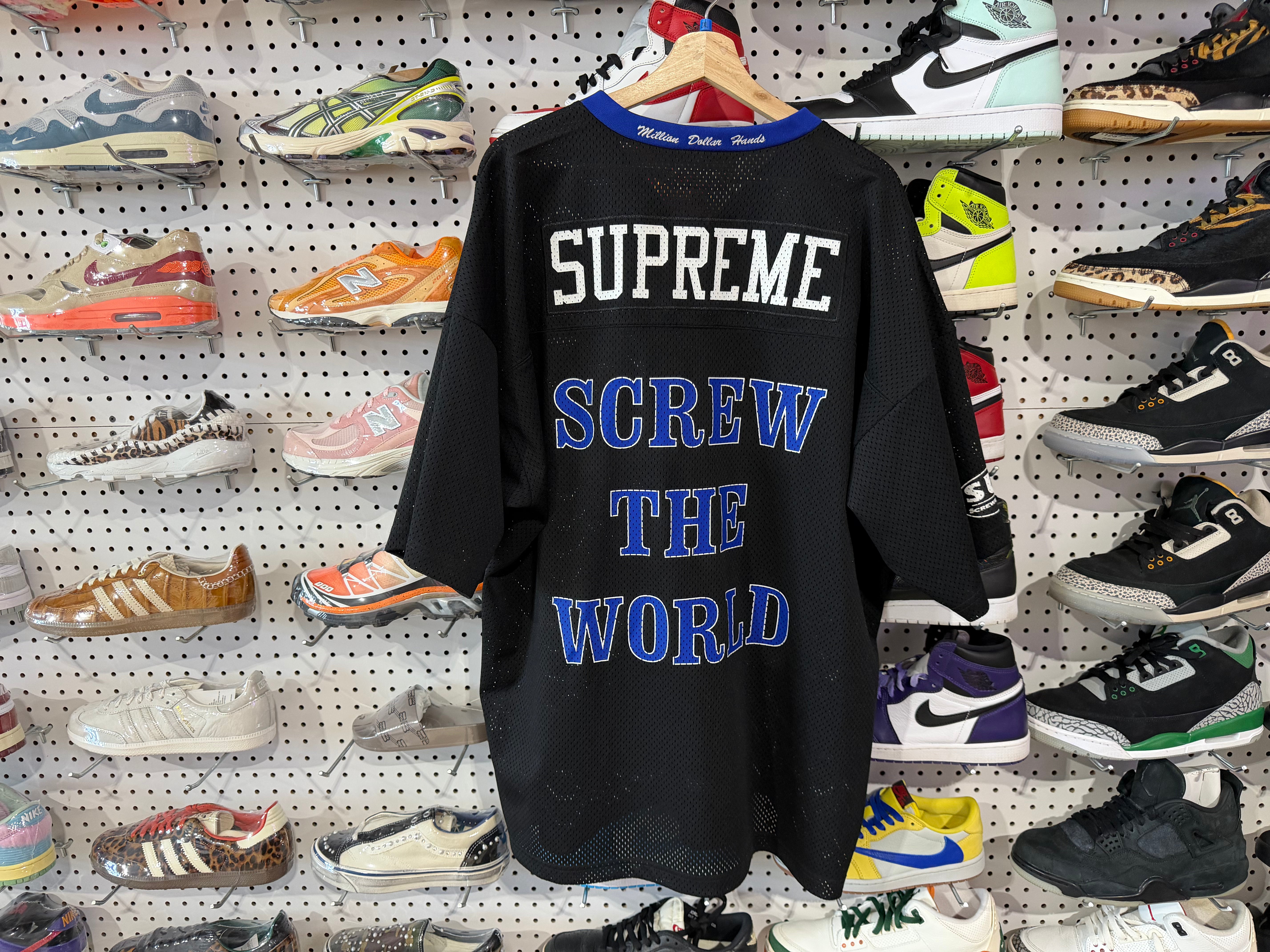 USED Supreme DJ Screw Football Jersey - Black Size XXL