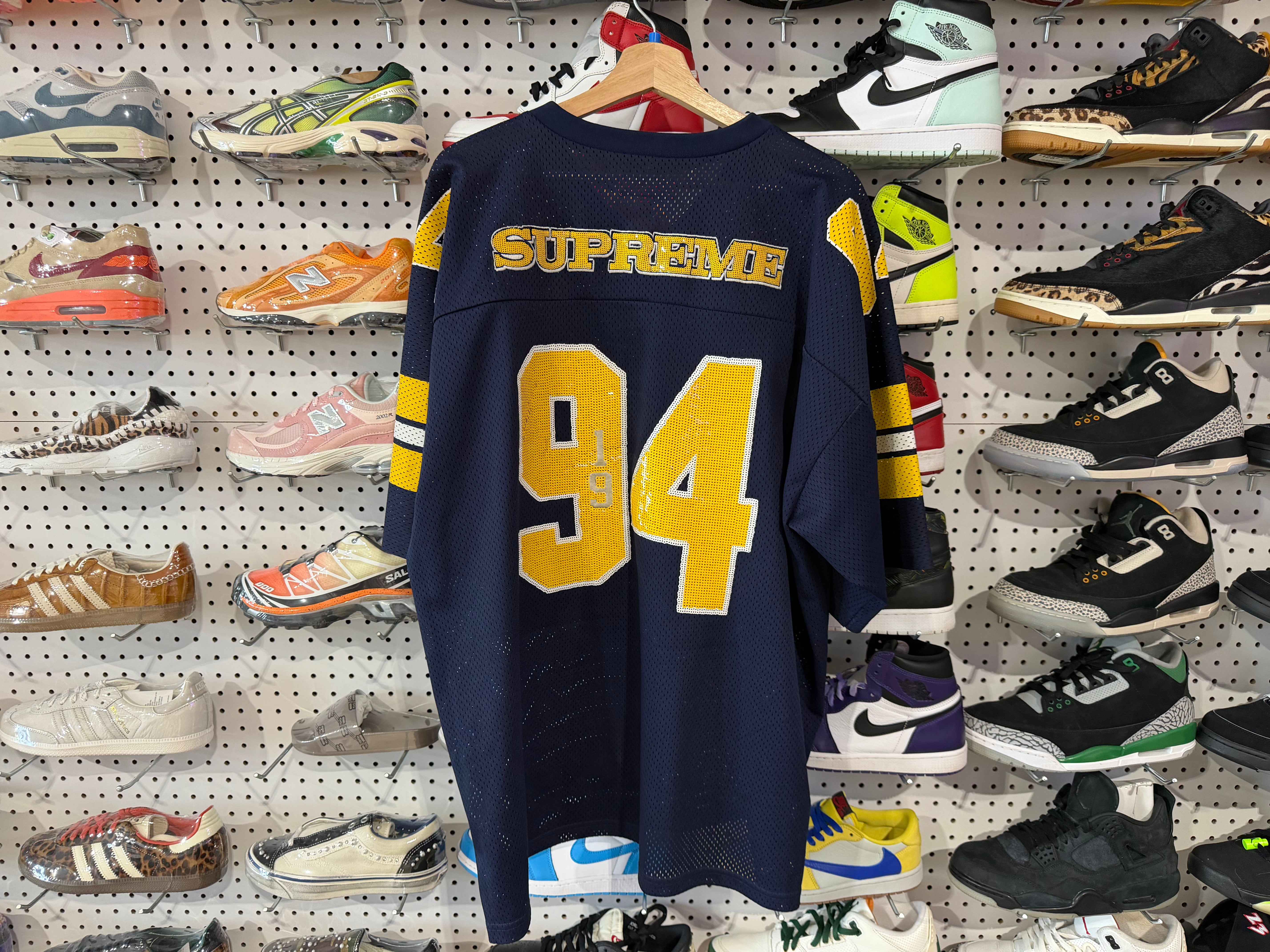 USED Supreme Sequin Football Jersey - Navy Size XXL