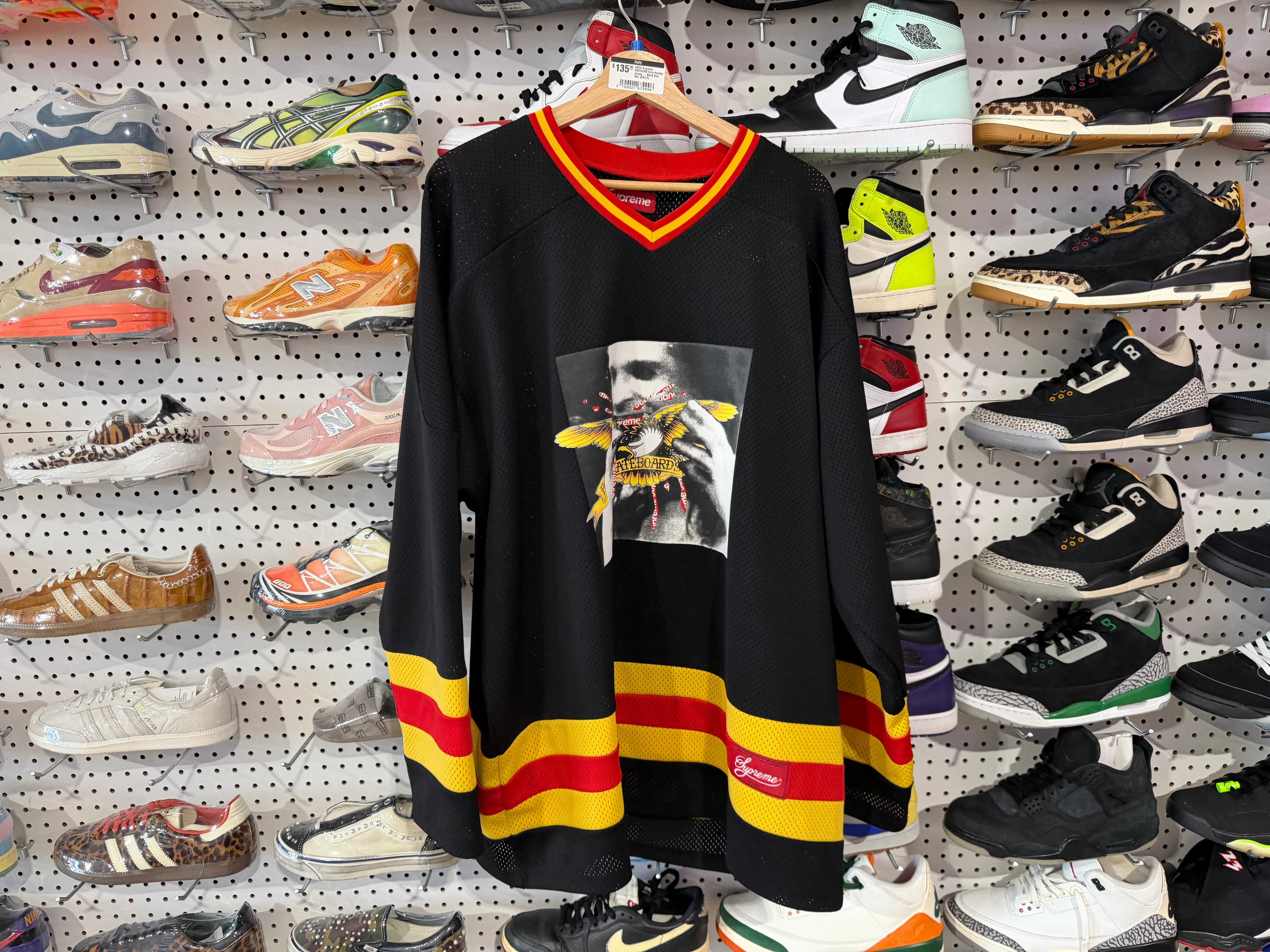 USED Supreme ANTIHERO Ozzy Hockey Jersey - Black Size XXL