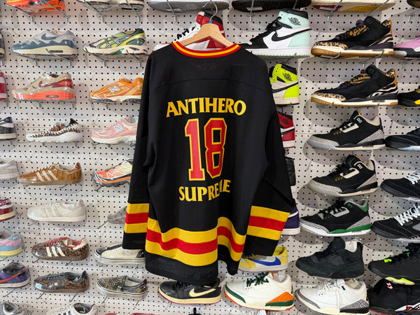 USED Supreme ANTIHERO Ozzy Hockey Jersey - Black Size XXL