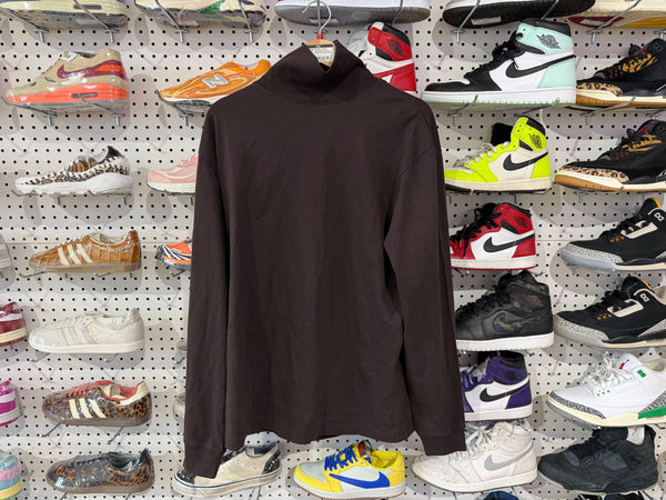 NEW Kith Cortlandt Turtleneck L/S Tee - Brown Size Large