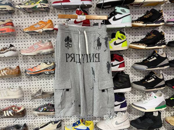 NEW Praying Logo Shorts - Grey Size Medium