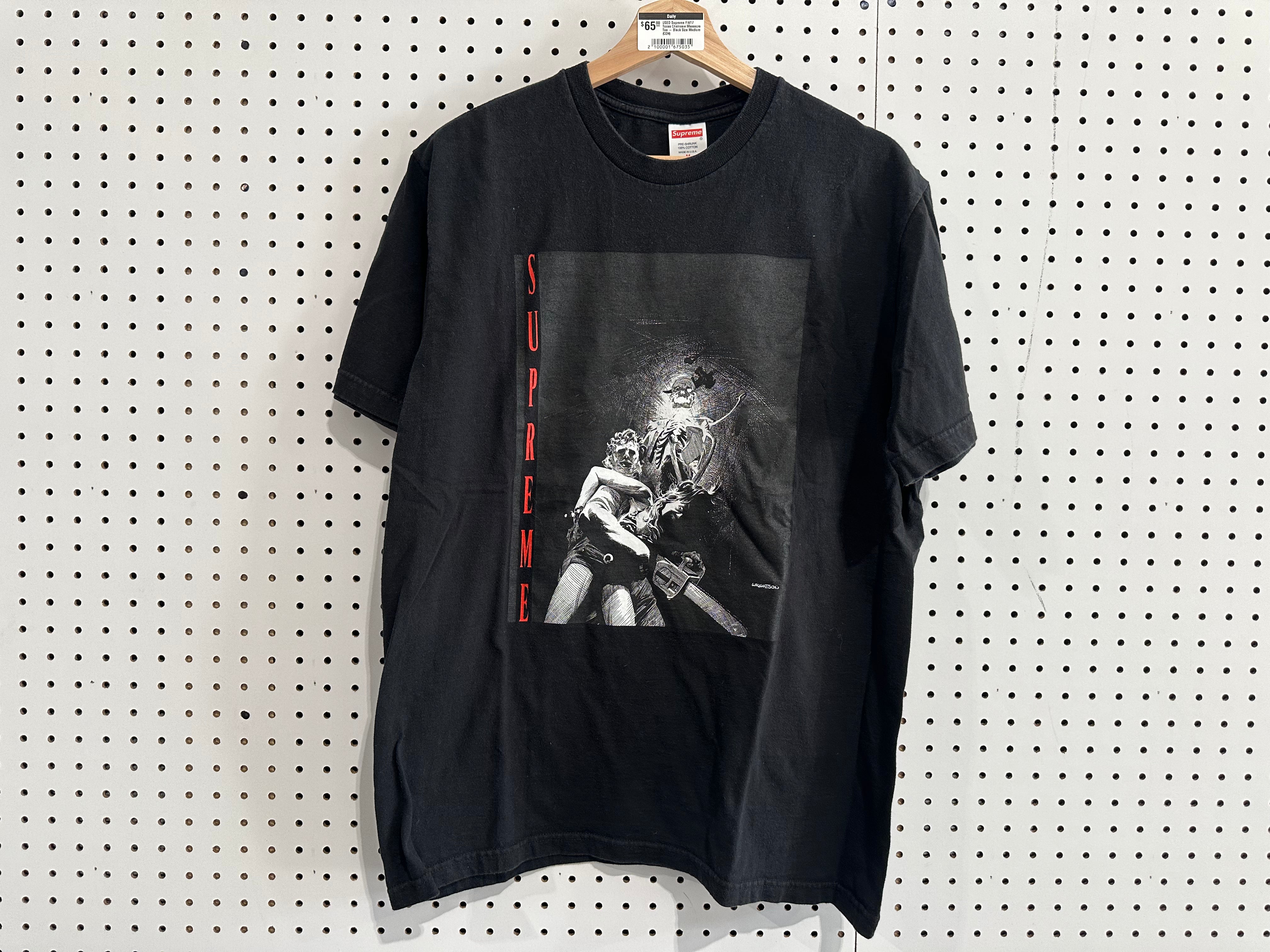 USED Supreme FW17 Texas Chainsaw Massacre Tee - Black Size Medium t