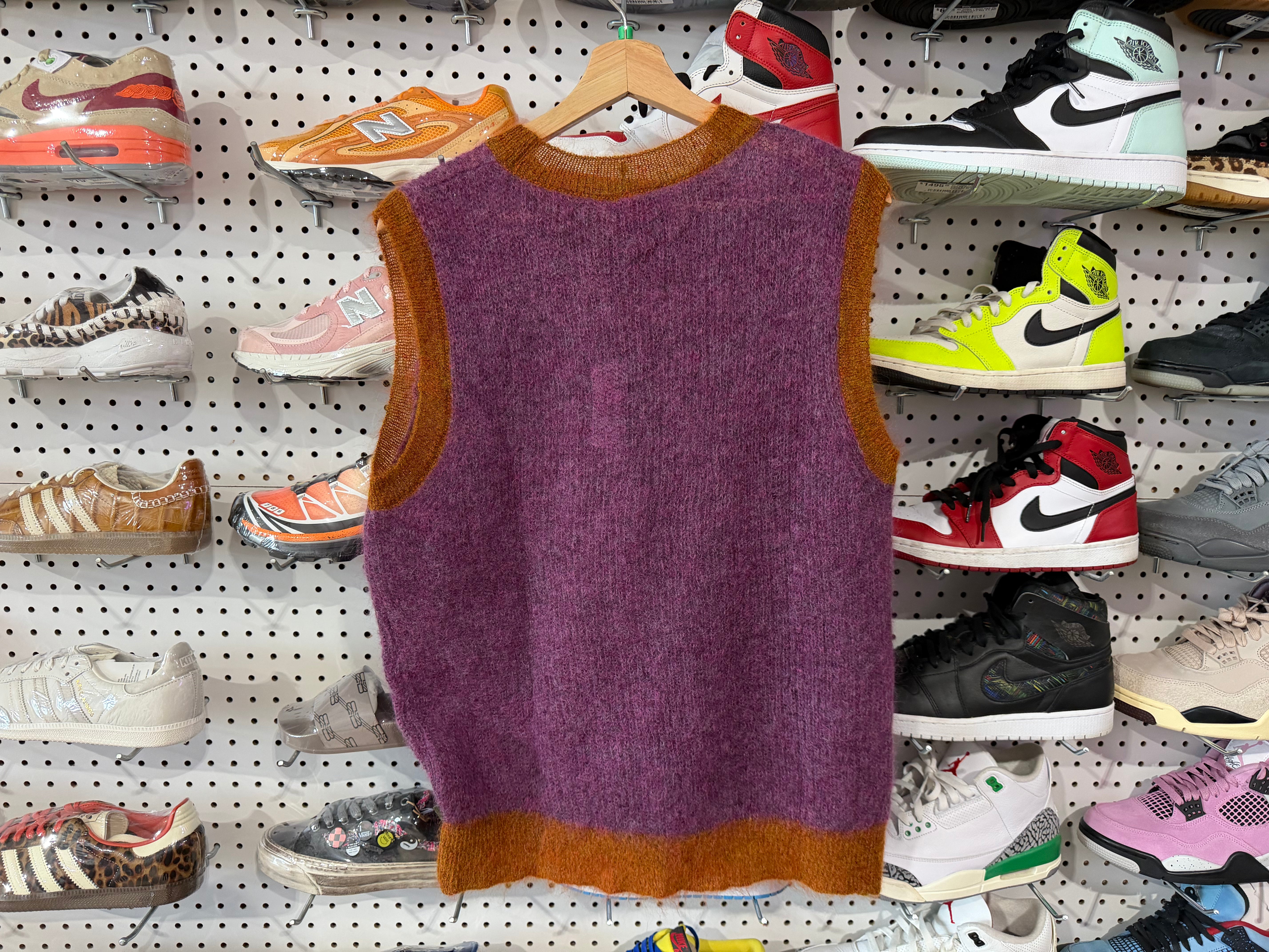 NEW Heaven By Marc Jacobs Mohair Vest - Purple Size XL