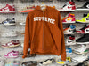 USED Supreme College Zip Up Hoodie - Rust Size Medium