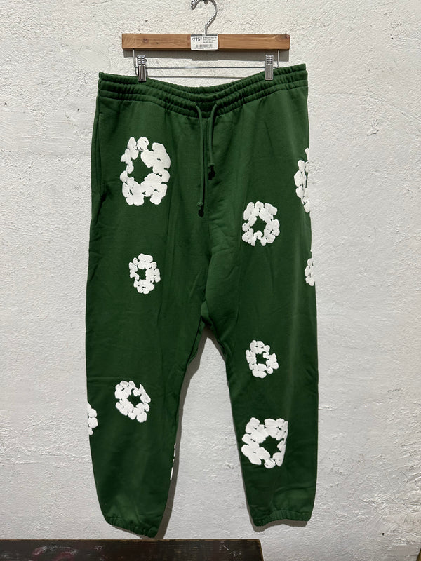 NEW Denim Tears The Cotton Wreath Sweatpants - Green Size XXL