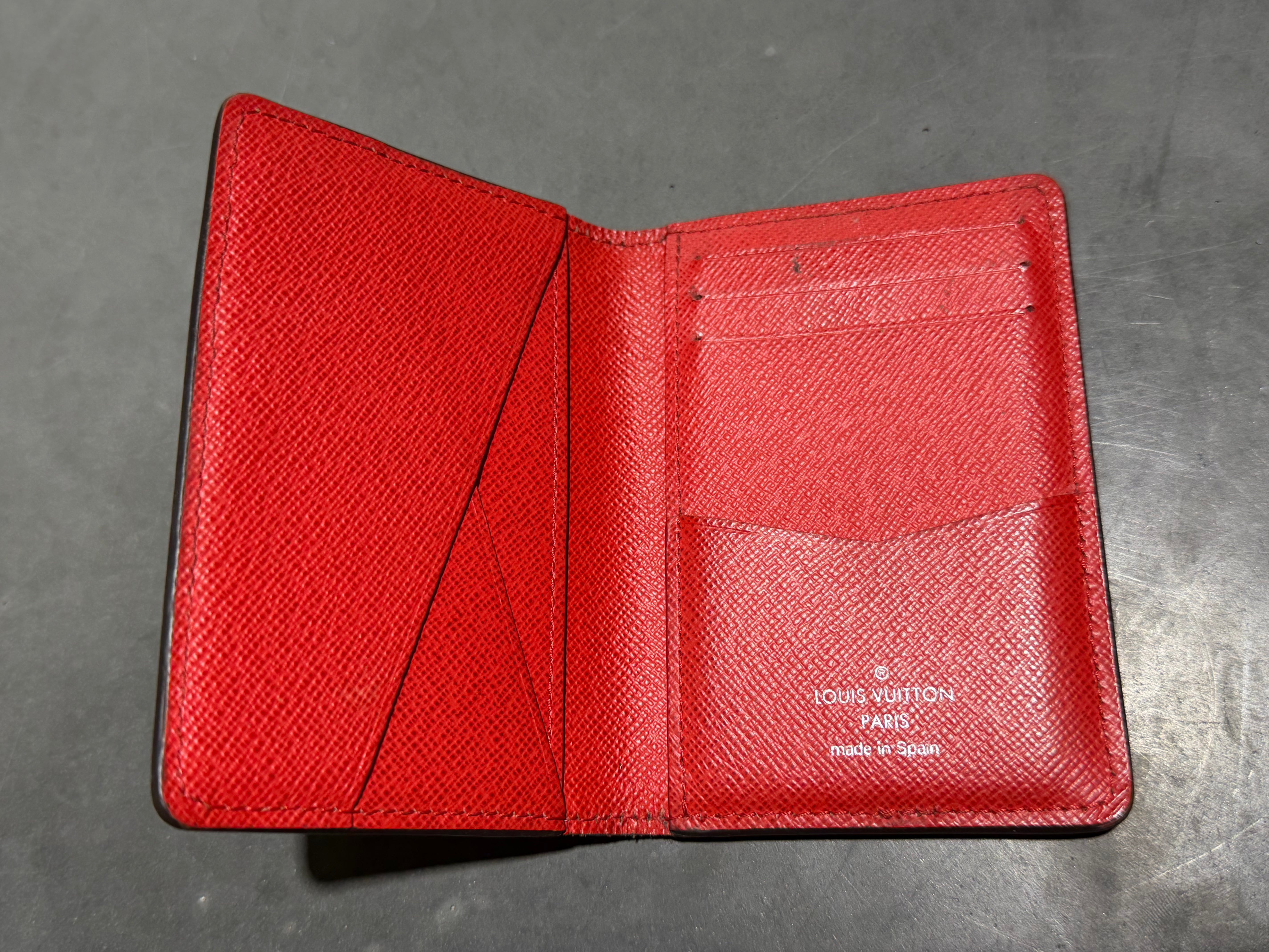 USED Supreme x Louis Vuitton Pocket Organizer Epi - Red