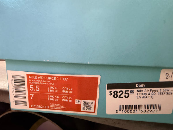 Nike Air Force 1 Low - Tiffany & CO. 1837 Size 5.5