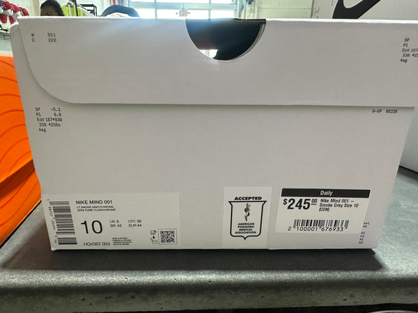 Nike Mind 001 Slide - Smoke Grey Size 10
