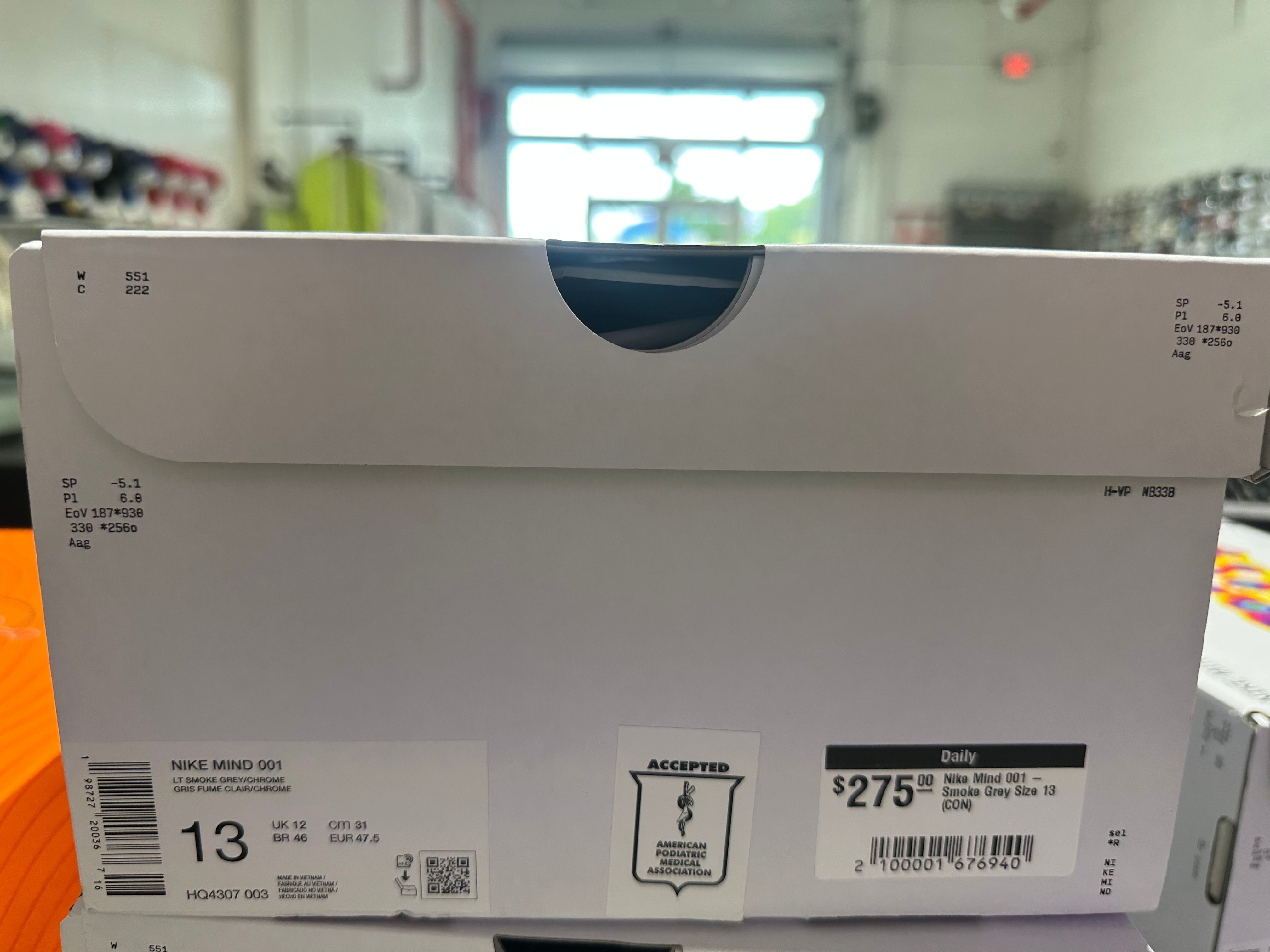 Nike Mind 001 Slide- Smoke Grey Size 13