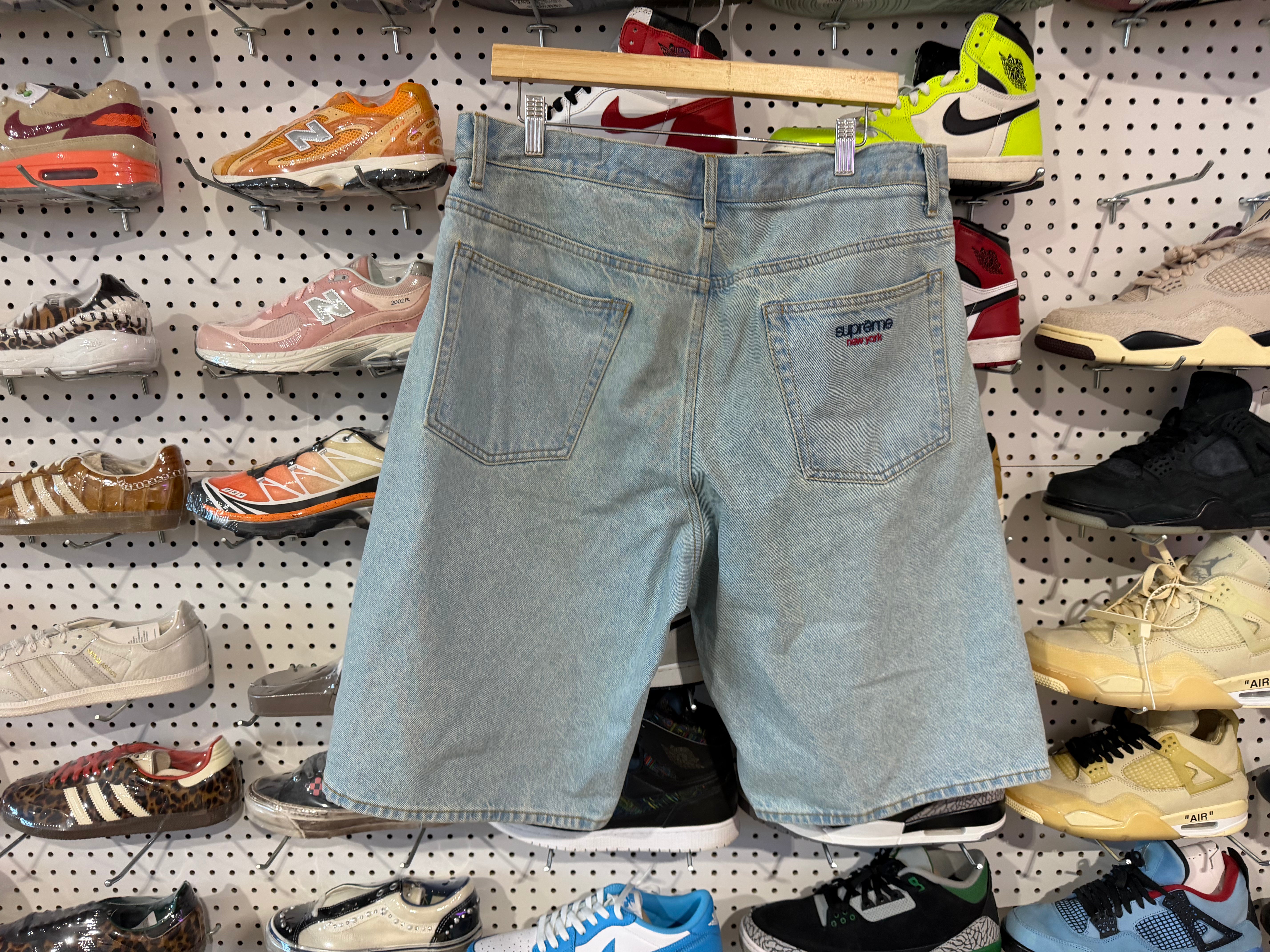 USED Supreme Baggy Denim Short - Blue Size 34