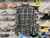 USED Supreme Plaid  Flannel - Black/White Size Large