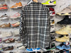 USED Supreme Plaid  Flannel - Black/White Size Large