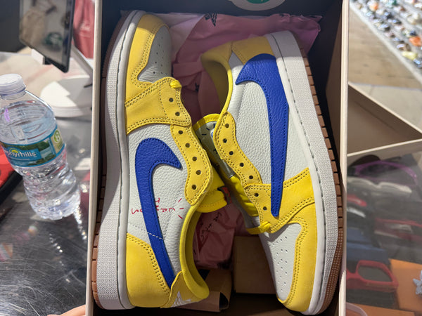 Air Jordan 1 Retro Low OG SP x Travis Scott - Canary Size 9W/7.5