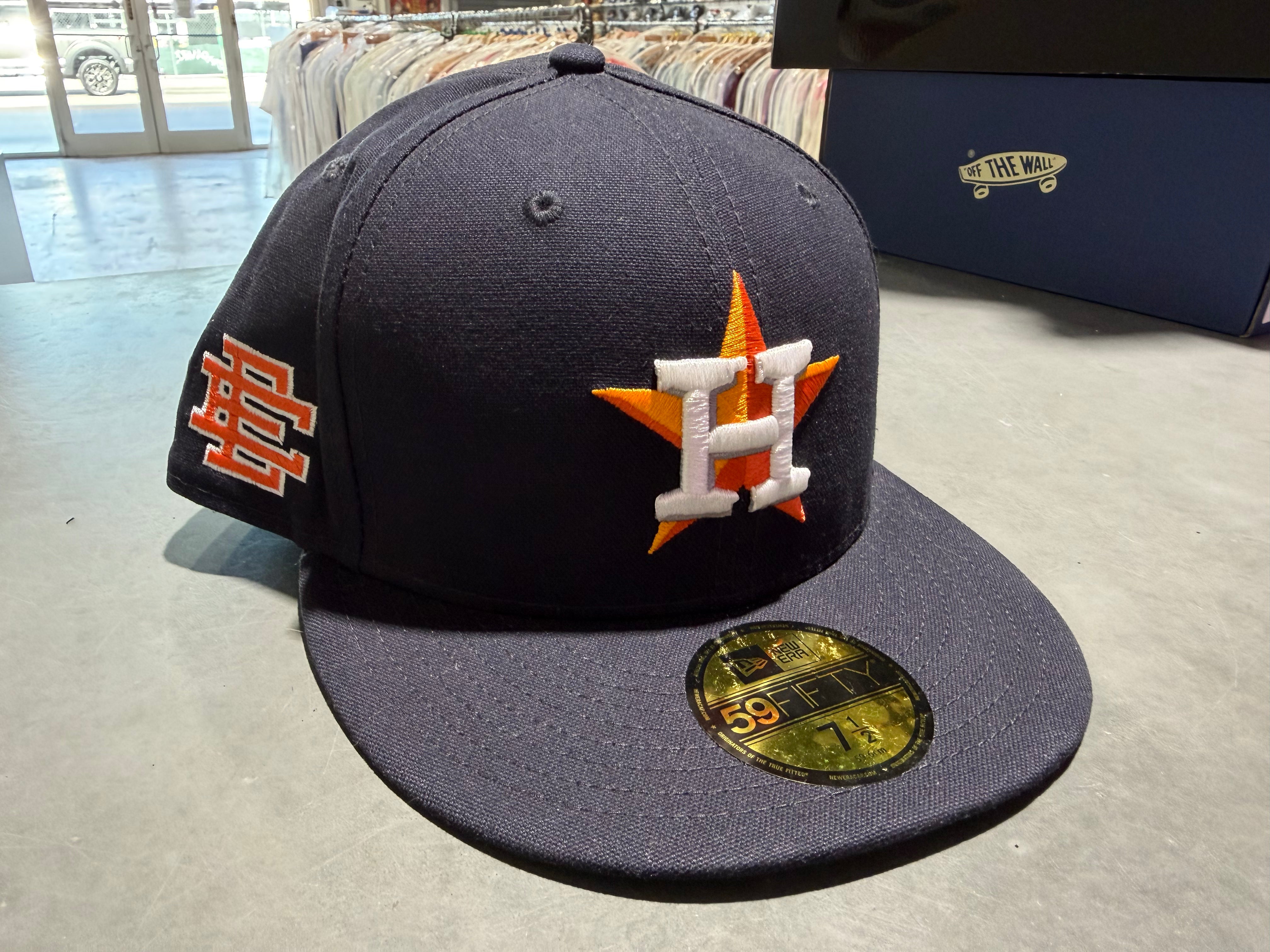 NEW Eric Emanuel EE Houston Astros Fitted Hat - Navy Size 7 1/2