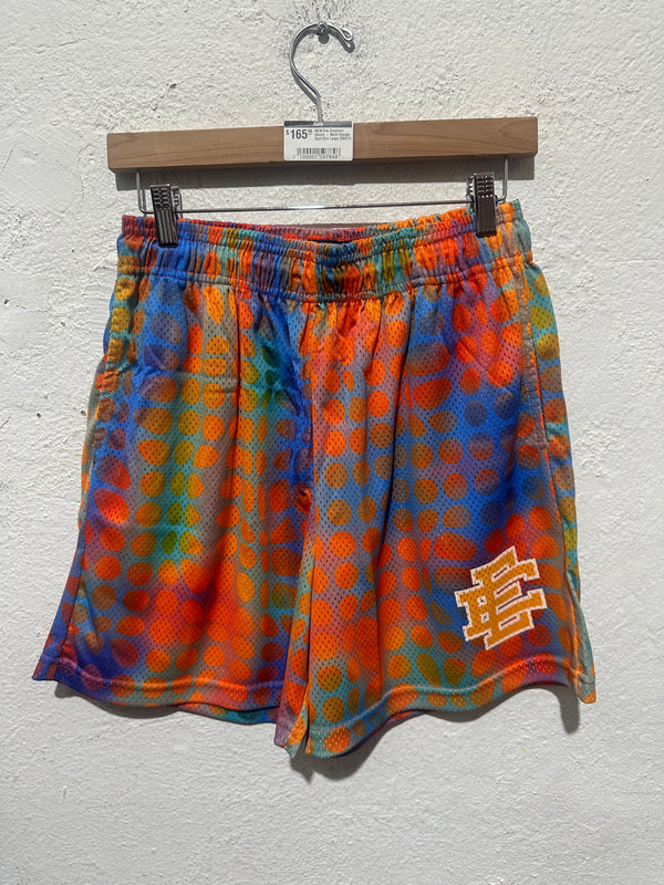 NEW Eric Emanuel Shorts - Multi Orange Spot Size Large