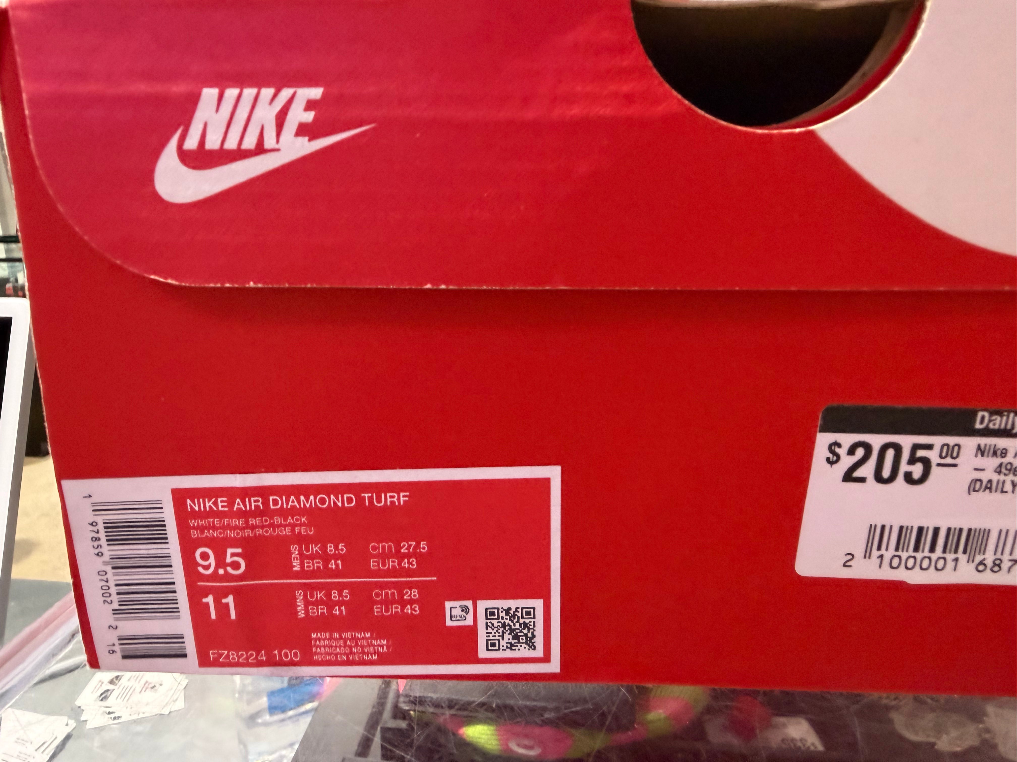 Nike Air Diamond Turf - 49ers 2025 Size 9.5