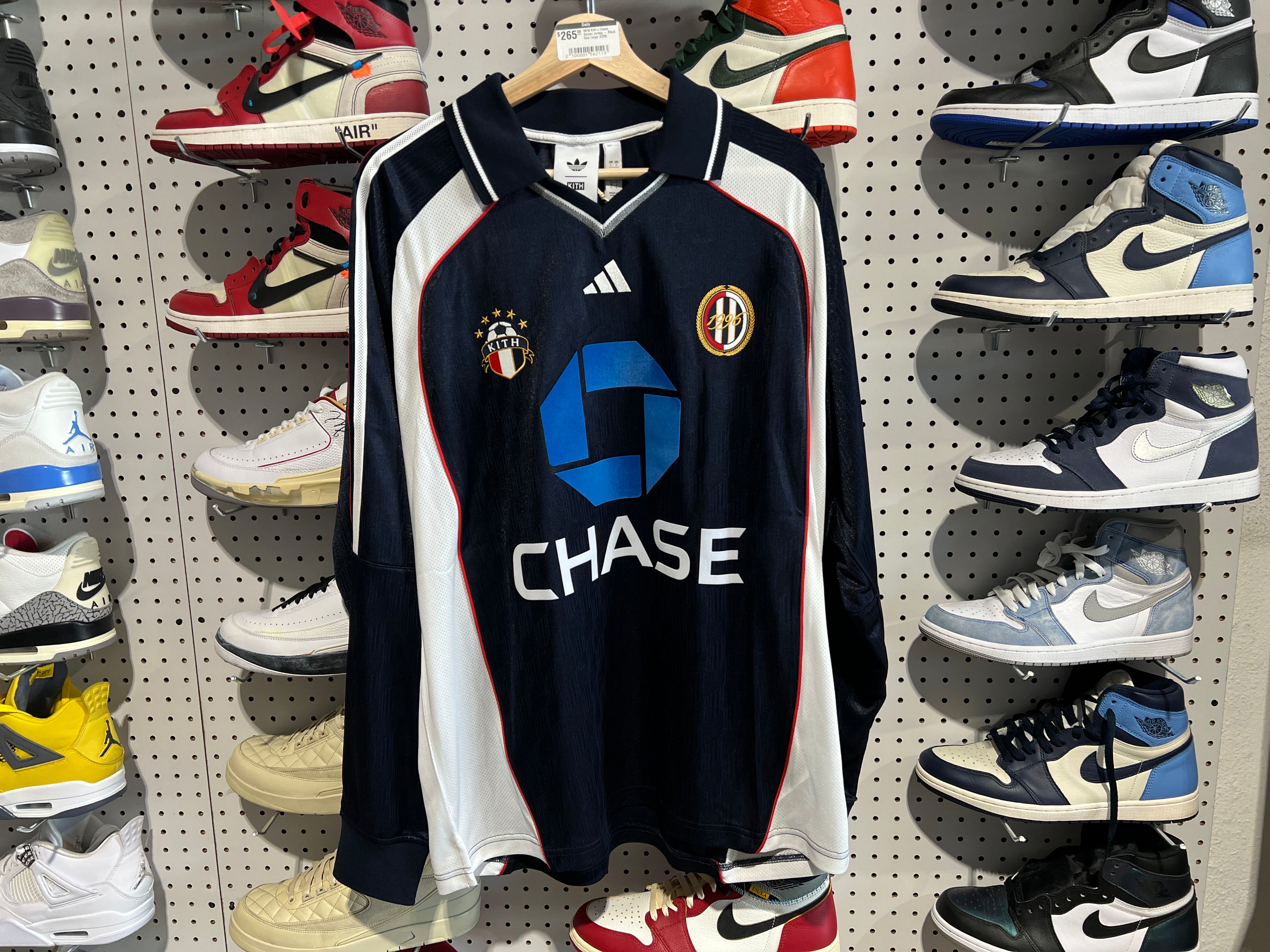 NEW Kith x Chase Soccer Jersey - Black Size Large