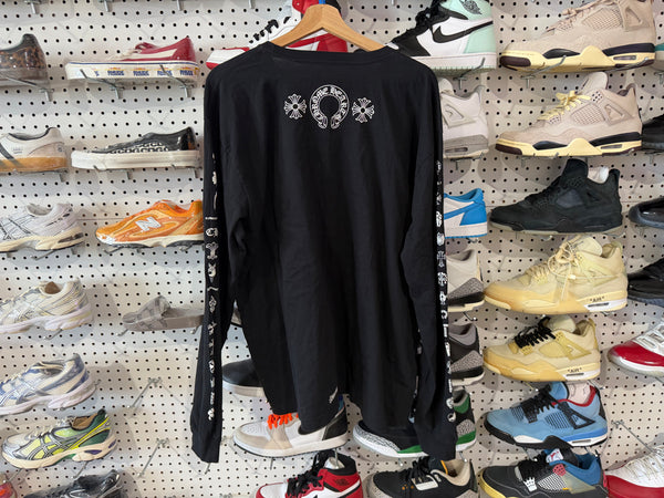 USED Chrome Hearts Multi Logo L/S Tee - Black Size XXL