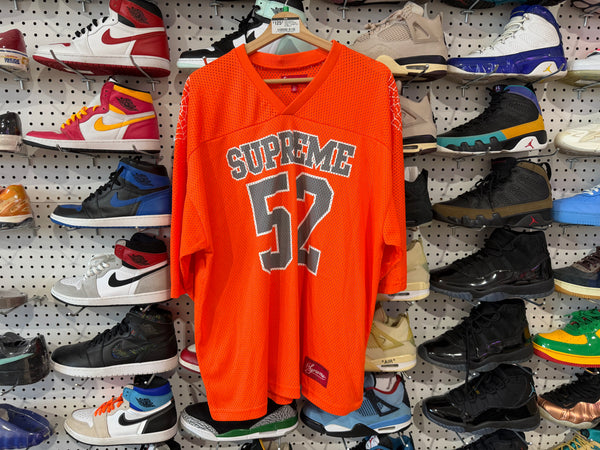 USED Supreme Spiderweb Football Jersey - Orange Size XL