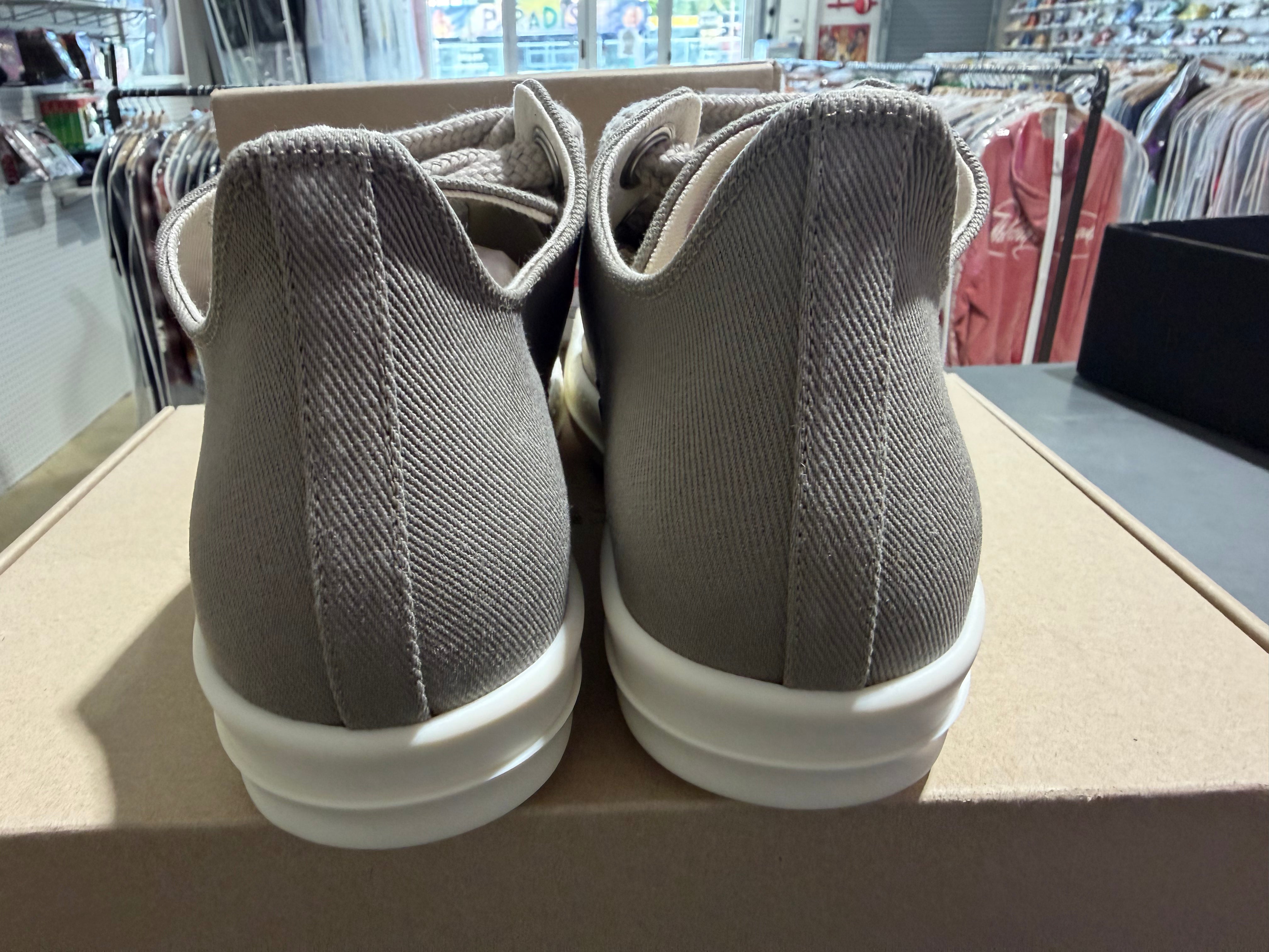 Rick Owens DRKSHDW Jumbo Lace Low Sneaker - Mineral/Olive Size EU43/ US 10