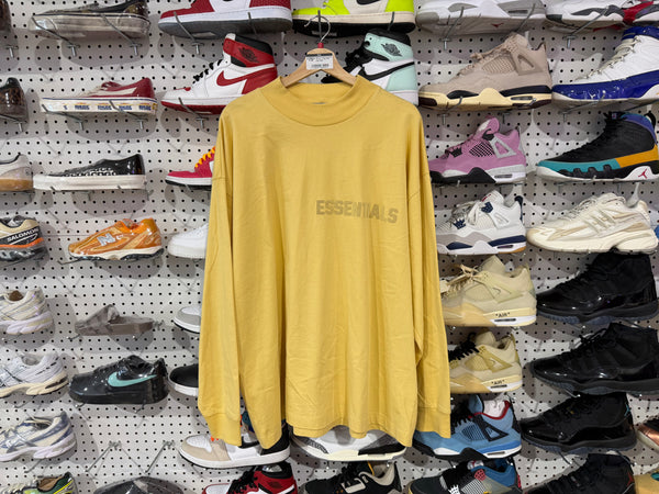 Fear Of God Essential L/S Tee - Yellow Size Large