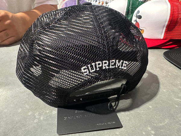 NEW Supreme x NUMBER NINE Mickey Mesh 5 Panel Trucker Hat - Black