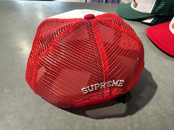 NEW Supreme x NUMBER NINE Mickey Mesh 5 Panel Trucker Hat - Red