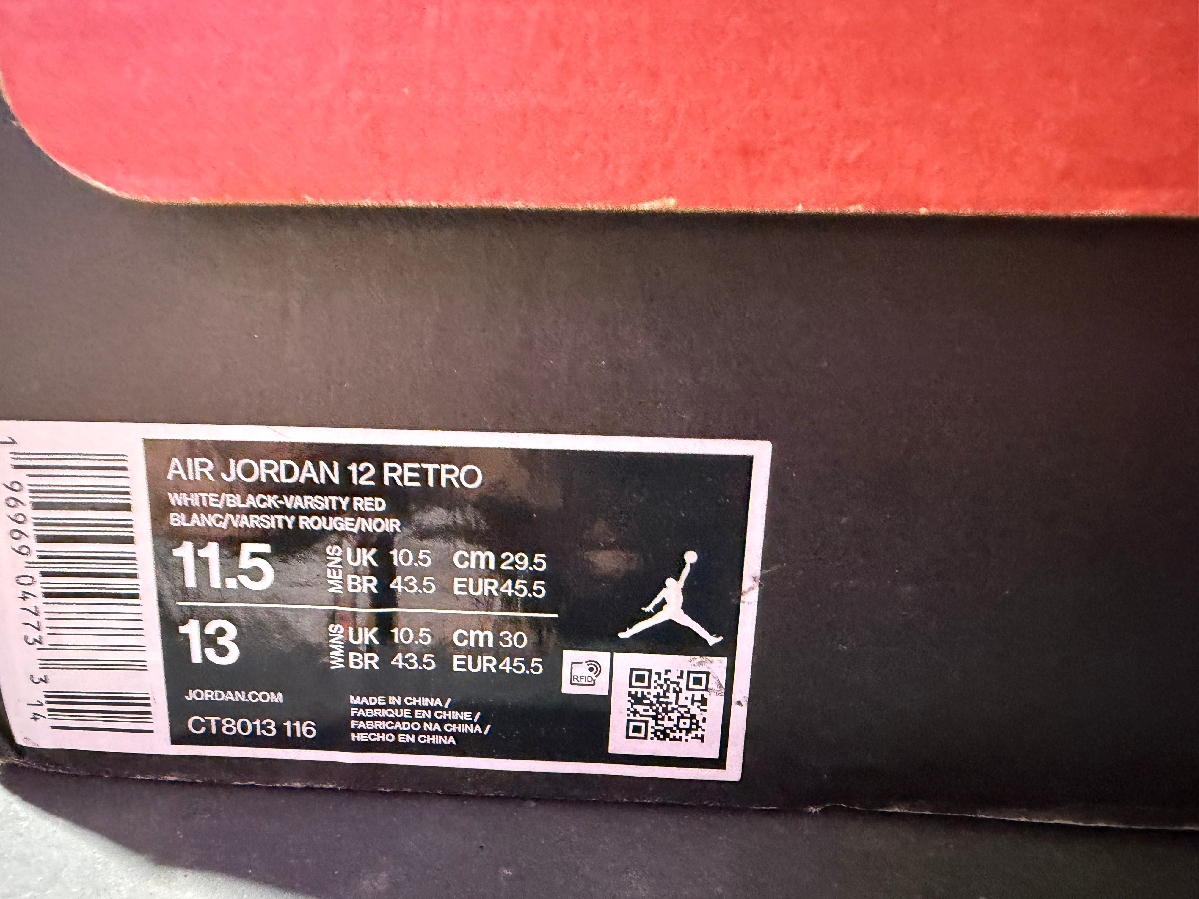 Air Jordan 12 Retro - Cherry Size 11.5