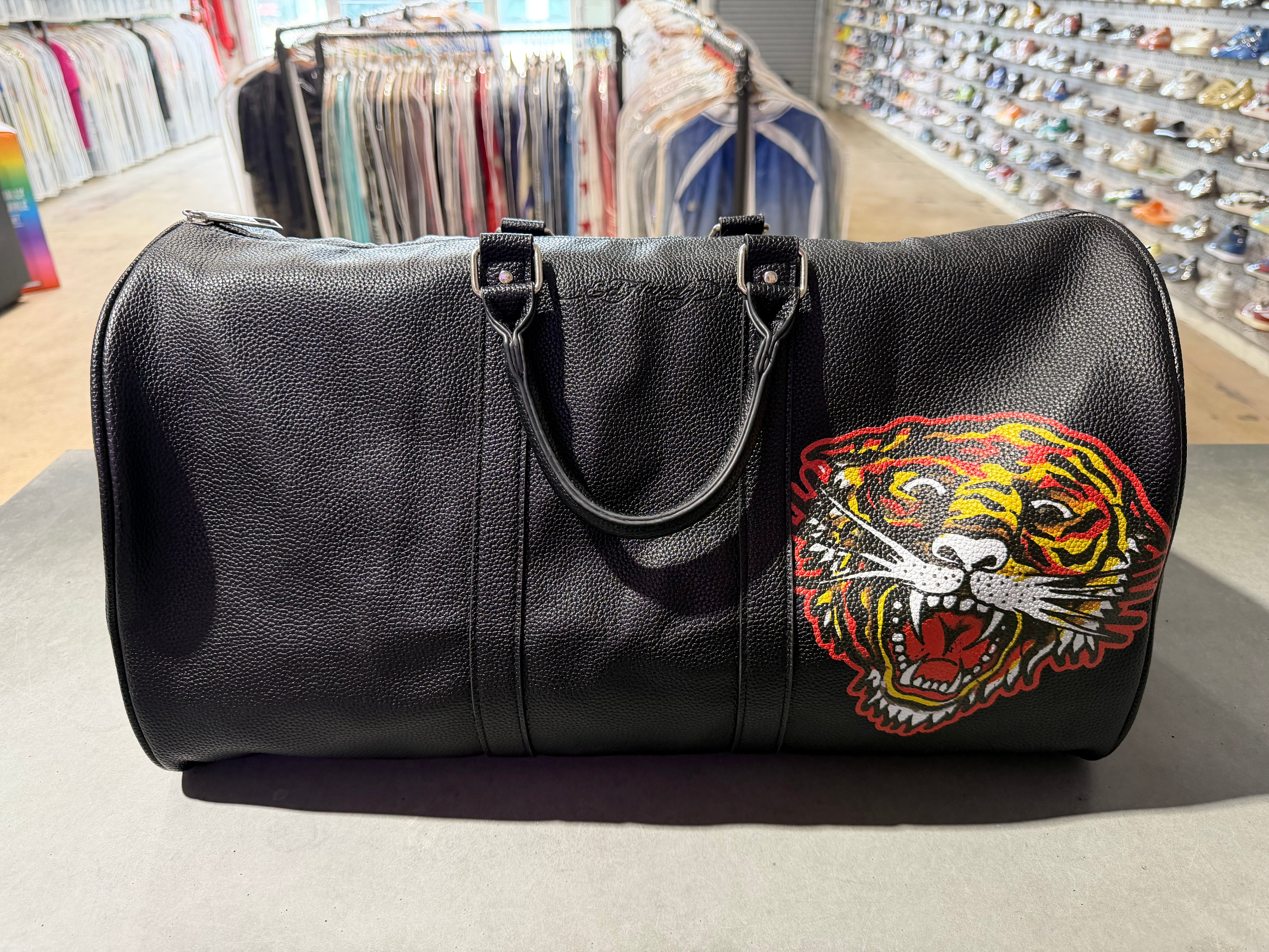 USED Ed Hardy Leather Bag - Black