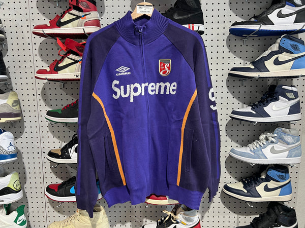 NEW Supreme x UMBRO Zip Up Sweater - Purple Size Large