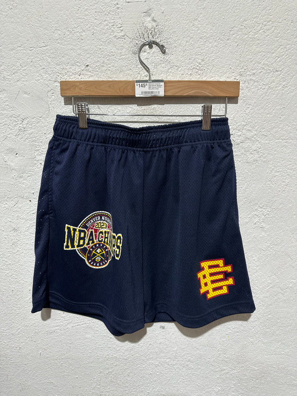 NEW Eric Emanuel 2023 Denver Nuggets NBA Champs Shorts - Navy Size Large